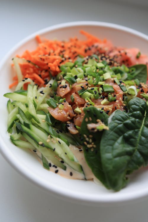 Shredded Carrot and Salmon Salad